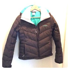 Brown Patagonia Puffy Jacket.